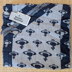 NWT Vivienne Westwood Blue and Gray Scarf